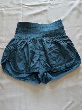 Free People Teal The Way Home Running Shorts